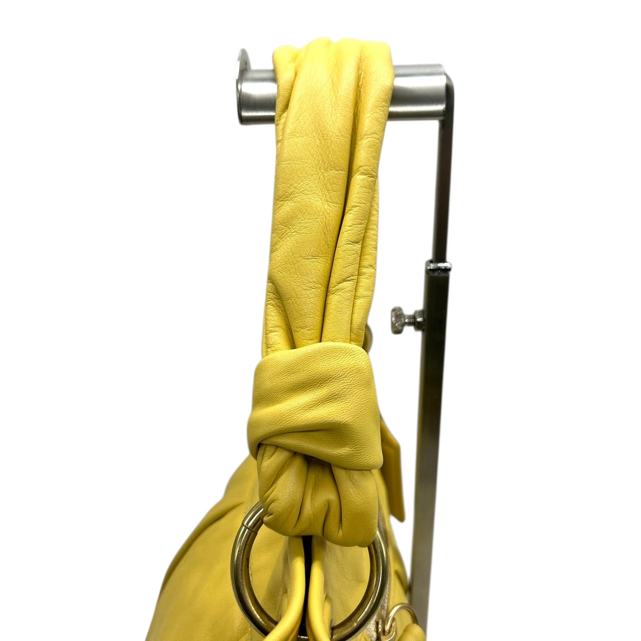 美品 コーチ COACH パーカー F13416 2WAY ショルダーバッグ ハンドバッグ 斜め掛け可 レザー 本革 イエロー 黄色 マスタード コンバーチブル ギャザー タッセル チャーム レディース 肩掛け 軽量 鞄 カバン s78