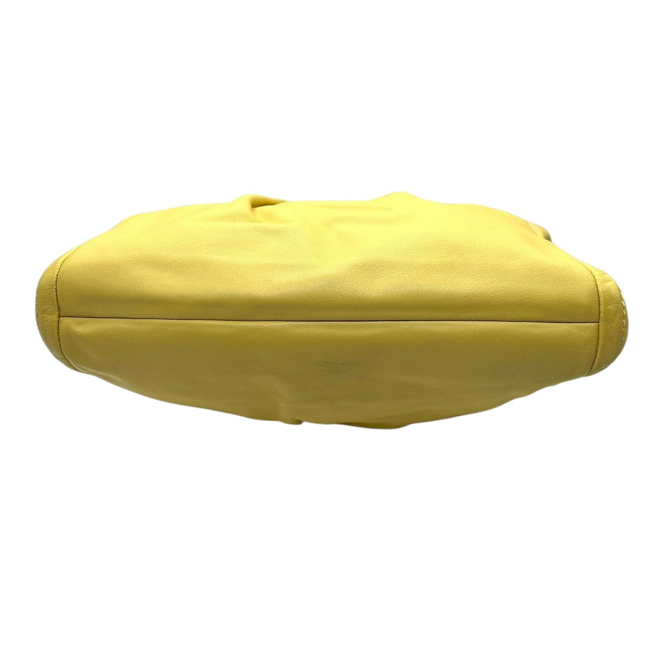 美品 コーチ COACH パーカー F13416 2WAY ショルダーバッグ ハンドバッグ 斜め掛け可 レザー 本革 イエロー 黄色 マスタード コンバーチブル ギャザー タッセル チャーム レディース 肩掛け 軽量 鞄 カバン s78