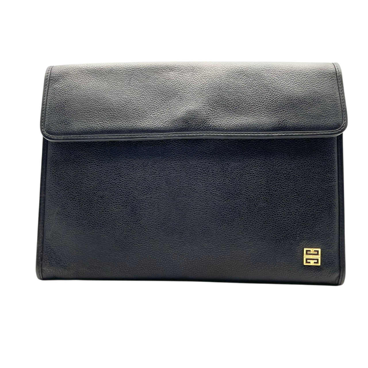 美品 ジバンシィ GIVENCHY 4Gロゴ ゴ ールド金具 レザー クラッチバッグセカ ンドバッグブラック 黒 A4サイズ収納可 能 ヴィンテージ ビンテージクラシック エレガント 高級感フォーマル ビジネス 通勤 通学 メンズレディース |S69