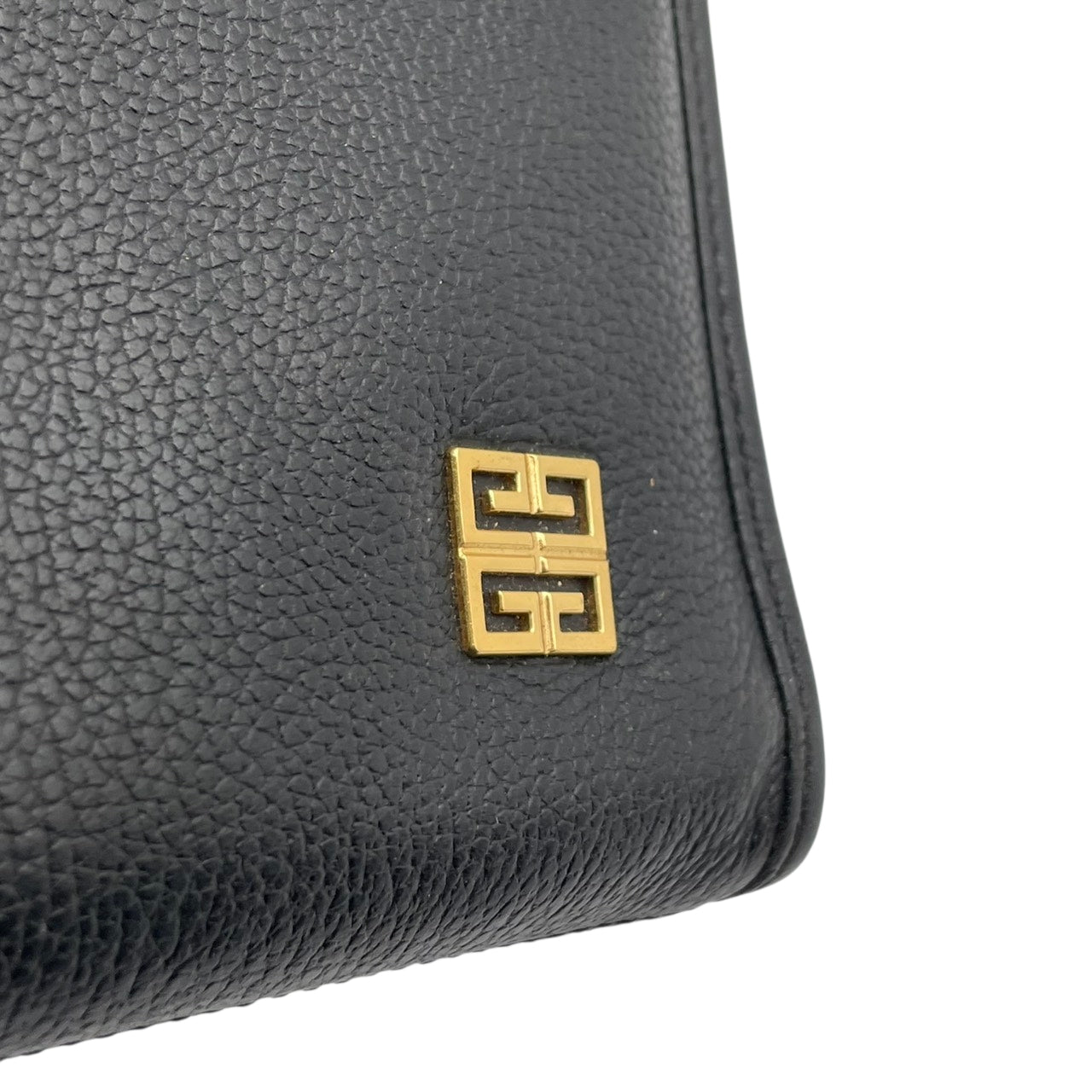 美品 ジバンシィ GIVENCHY 4Gロゴ ゴ ールド金具 レザー クラッチバッグセカ ンドバッグブラック 黒 A4サイズ収納可 能 ヴィンテージ ビンテージクラシック エレガント 高級感フォーマル ビジネス 通勤 通学 メンズレディース |S69