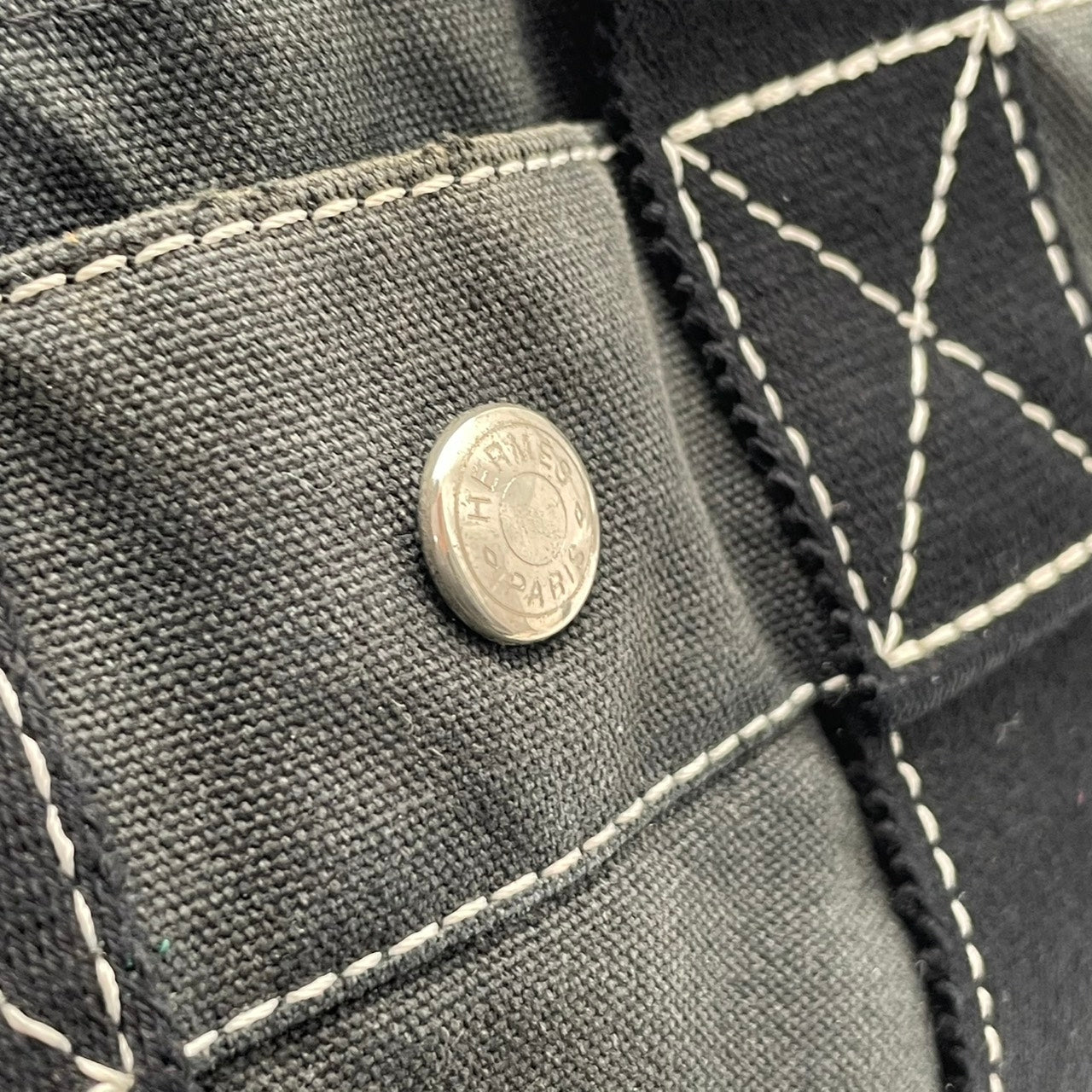 エルメス トートバッグ フールトゥPM キャンバス ネイビー ブラック シルバー金具 ハンドバッグ ミニバッグ ヴィンテージ ビンテージ クラシック カジュアル シンプル 頑丈 メンズ レディース ユニセックス 普段使い お出かけ 上品 人気 定番 S69