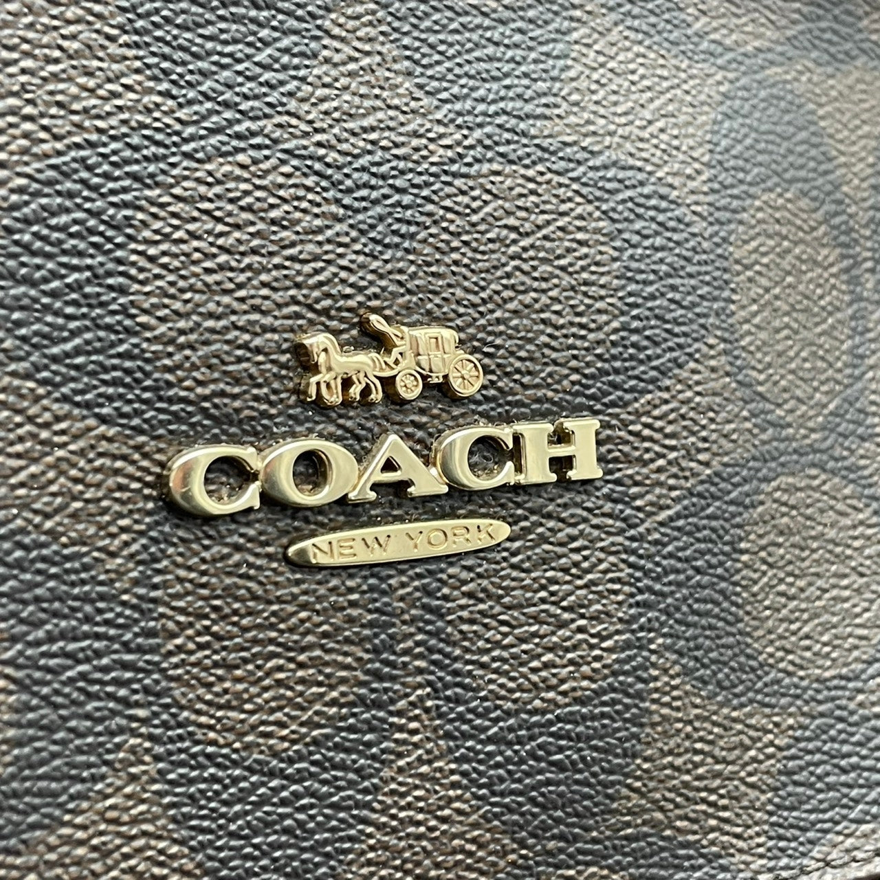 美品 コーチ COACH シグネチャー ギャラリートート トートバッグ PVC レザー ブラウン ワインレッド 79609 シルバー金具 A4サイズ収納可能 肩掛け ワンショルダー 大容量 エレガント ヴィンテージ クラシック ビジネス 通勤 通学 S69