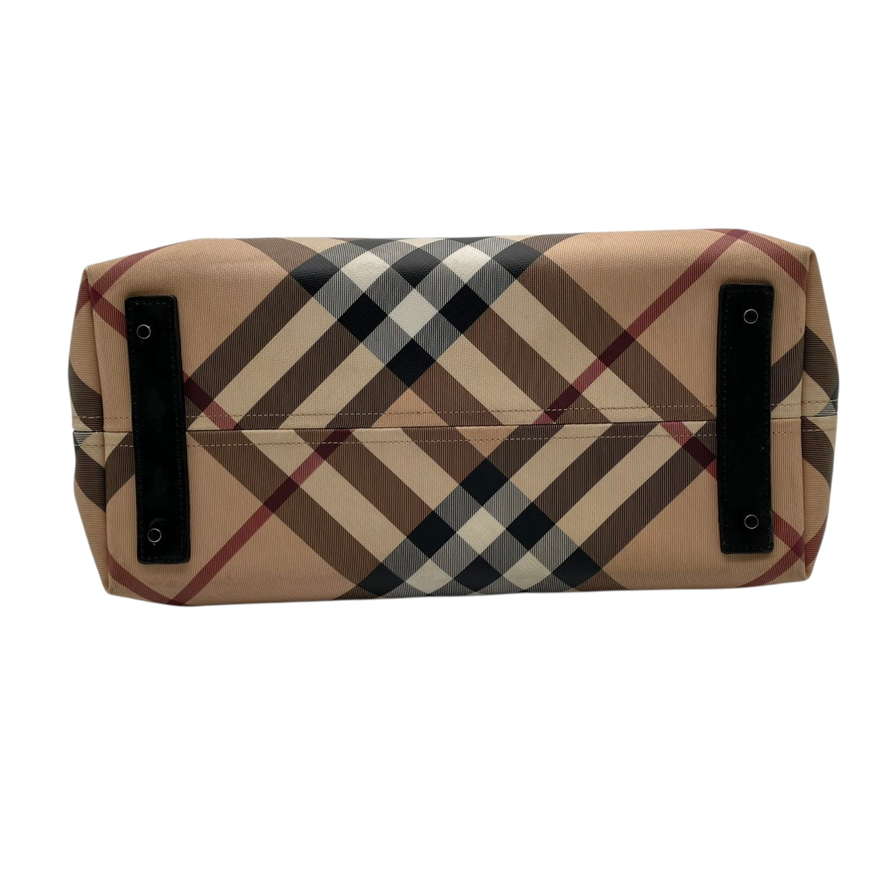 バーバリー BURBERRY トートバッグ ハンドバッグ ノバチェック シャドーホース PVC レザー ベージュ 大容量 A4収納可 肩掛け ワンショルダー ヴィンテージ ビンテージ クラシック エレガント 自立可 英国 伝統 希少 レディース メンズ S69