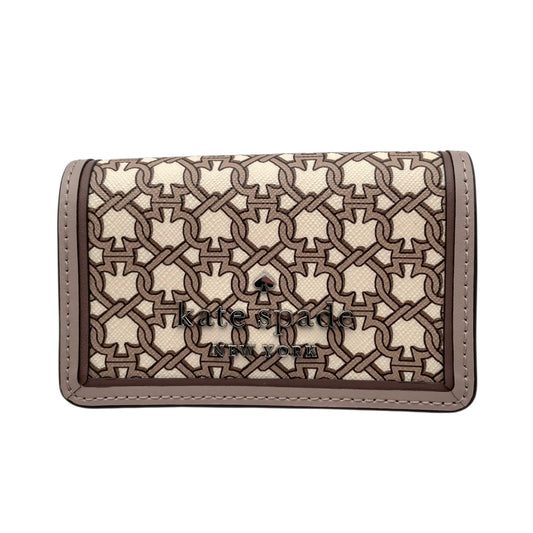 【美品】ケイトスペード kate spade キーケース 6連 スペードフラワー モノグラム PVC レザー グレージュ ベージュ ロゴ シルバー金具 エレガント クラシック 上品 レディース ビジネス 通勤 通学 ギフト プレゼント 小物 雑貨 M2