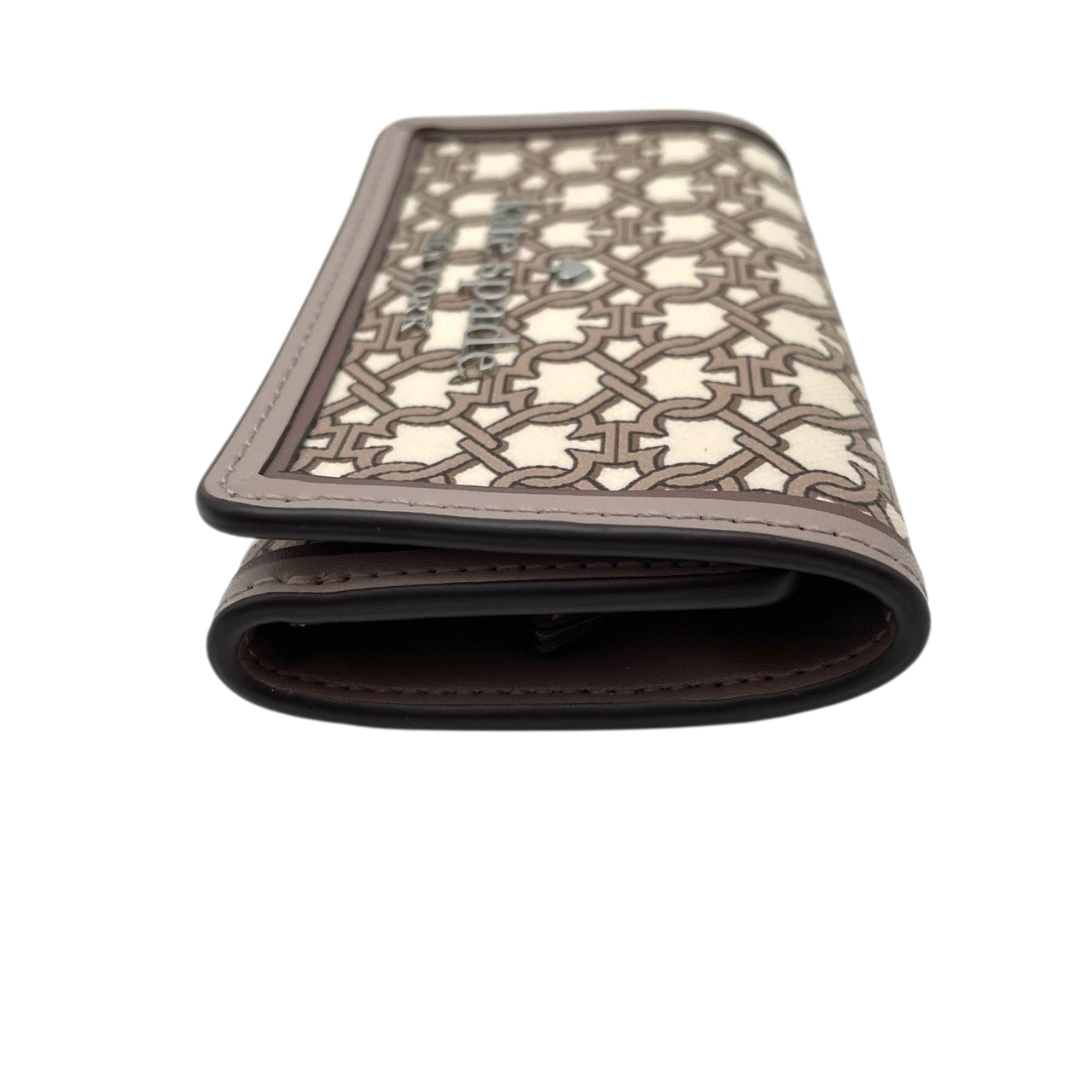 【美品】ケイトスペード kate spade キーケース 6連 スペードフラワー モノグラム PVC レザー グレージュ ベージュ ロゴ シルバー金具 エレガント クラシック 上品 レディース ビジネス 通勤 通学 ギフト プレゼント 小物 雑貨 M2