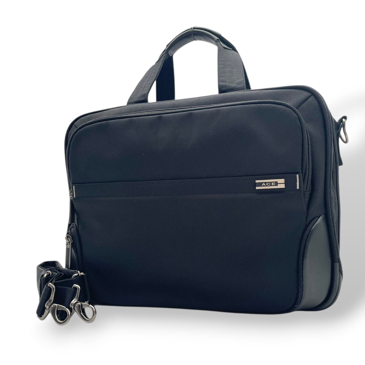 美品 エース ACE ビジネスバッグ ブリーフケース ナイロン 黒 ブラック 2WAY ショルダーバッグ ハンドバッグ 大容量 A4収納 PC収納 通勤 出張 メンズ 多機能 高機能 軽量 スタイリッシュ エレガント ビジネス S64