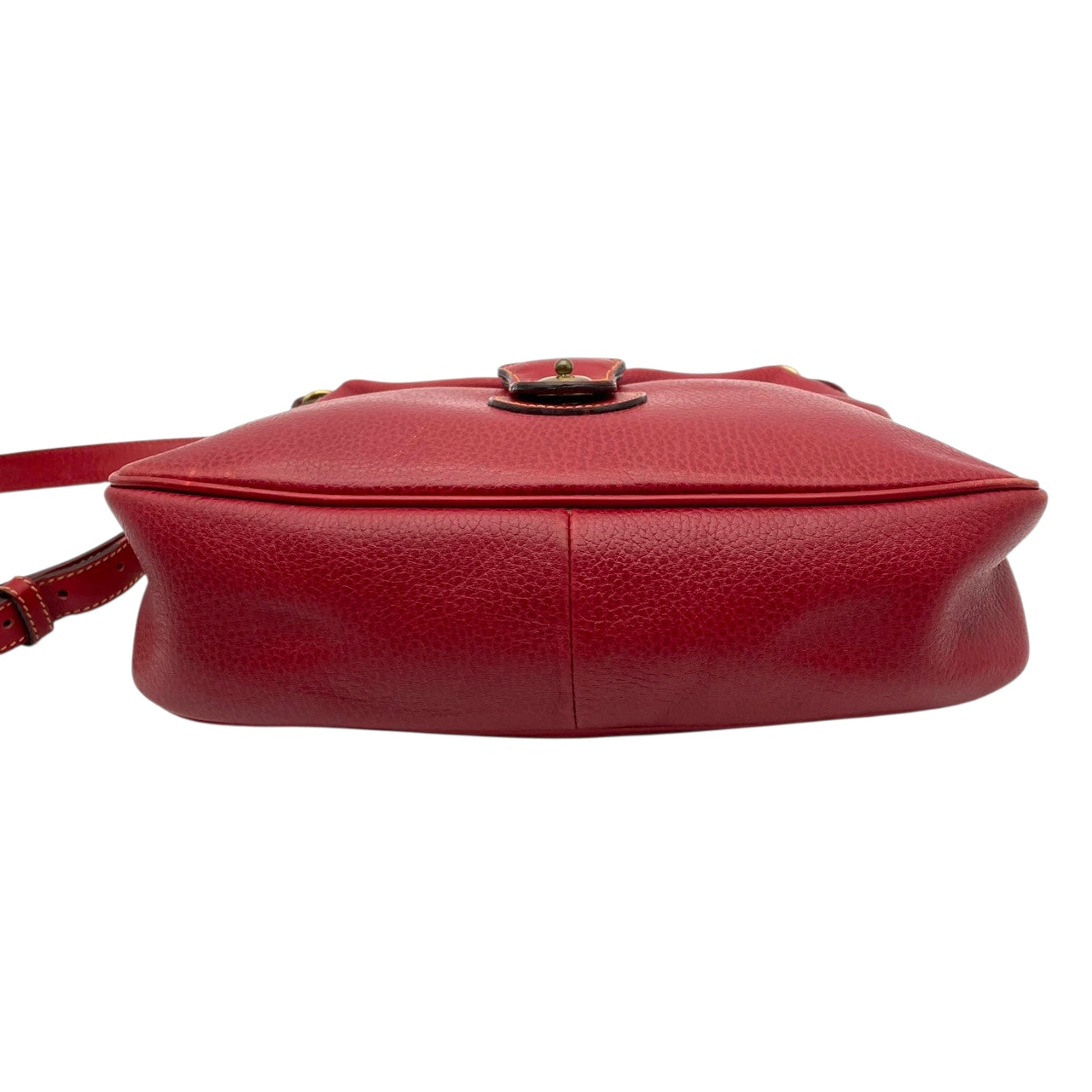 コーチ COACH シェリダン コレクション 本革 フルグレイン レザー ショルダーバッグ レッド 赤 ターンロック 肩掛け レディース 大容量 A4収納 イタリア製 ゴールド金具 牛革 正規品 人気 中古 U3