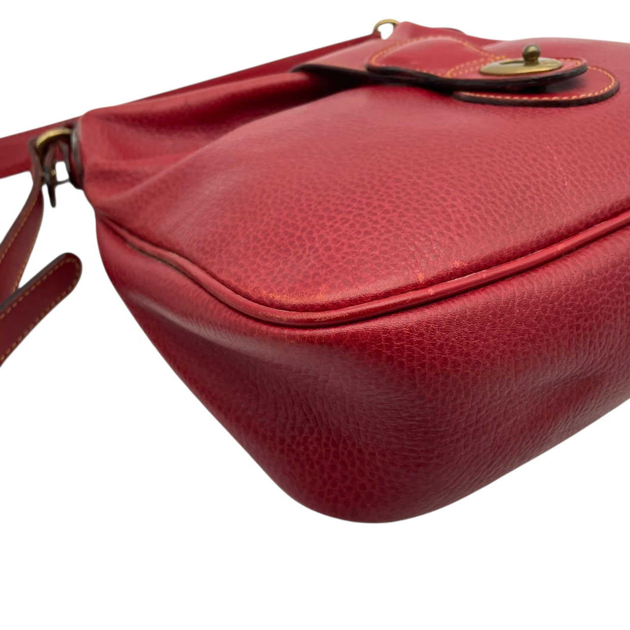 コーチ COACH シェリダン コレクション 本革 フルグレイン レザー ショルダーバッグ レッド 赤 ターンロック 肩掛け レディース 大容量 A4収納 イタリア製 ゴールド金具 牛革 正規品 人気 中古 U3