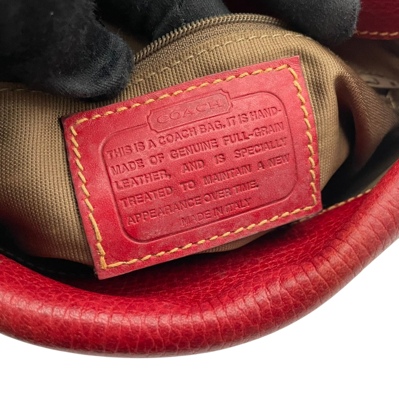 コーチ COACH シェリダン コレクション 本革 フルグレイン レザー ショルダーバッグ レッド 赤 ターンロック 肩掛け レディース 大容量 A4収納 イタリア製 ゴールド金具 牛革 正規品 人気 中古 U3