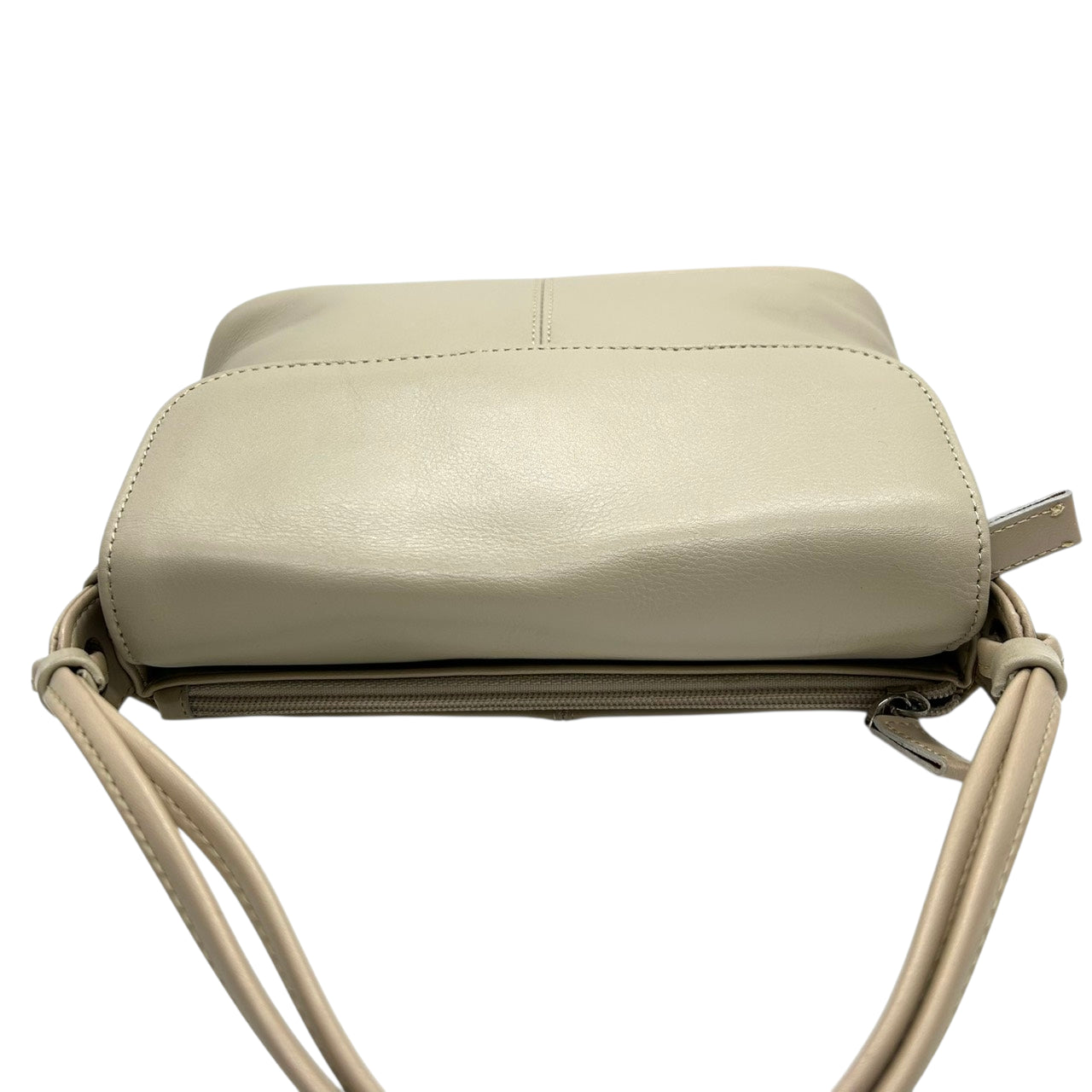 【美品】ヴィンチェンツォ ヴァレンティノ VINCENZO VALENTINO ハンドバッグ ショルダーバッグ 2WAY 斜め掛け可 レザー 本革 ベージュ グレージュ イタリア製 レディース フォーマル エレガント クラシック s93