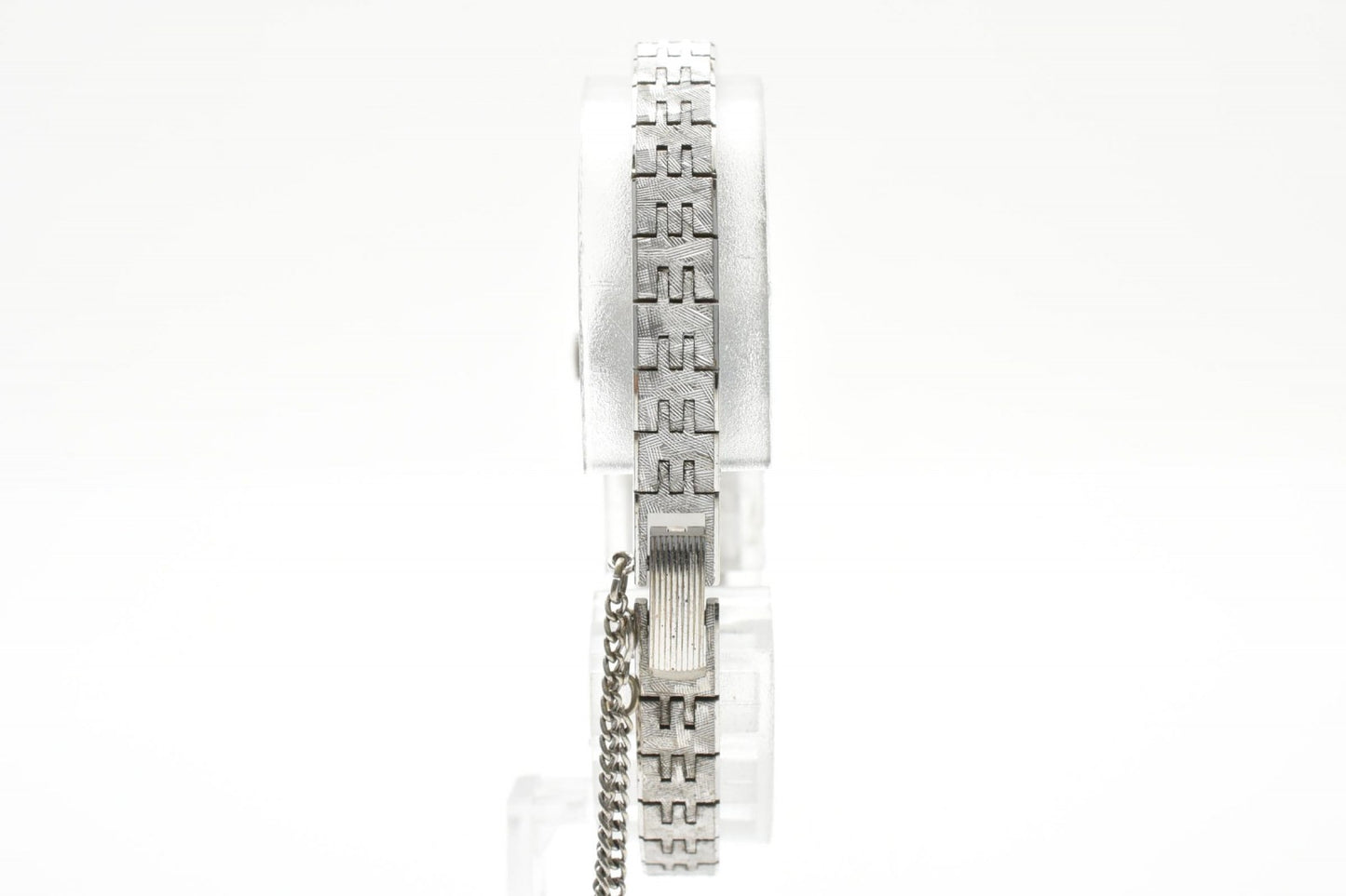 TECHNOS テクノス GEM LADY 450823 レディース 手巻き腕時計 ブルー文字盤 スクエアケース シルバーカラー ステンレスブレス スイス表記 ヴィンテージ ドレスウォッチ