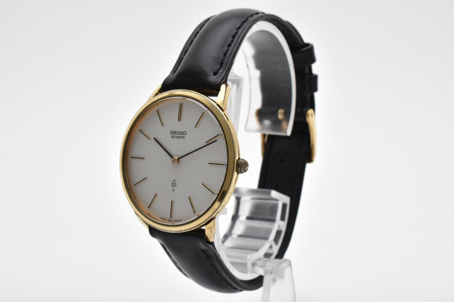 SEIKO セイコー 7620-8050 クォーツ ドレスウォッチ メンズ 腕時計 ホワイト文字盤 ゴールドカラー ヴィンテージ