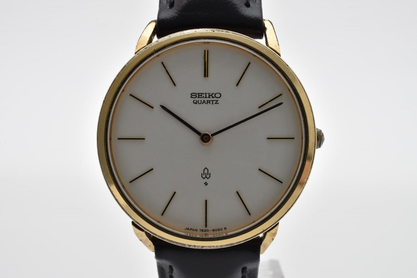 SEIKO セイコー 7620-8050 クォーツ ドレスウォッチ メンズ 腕時計 ホワイト文字盤 ゴールドカラー ヴィンテージ