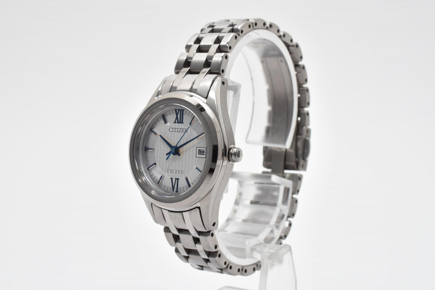 シチズン CITIZEN EXCEED FE1000-51A レディース腕時計 エコドライブ シルバー文字盤 デイト ステンレス