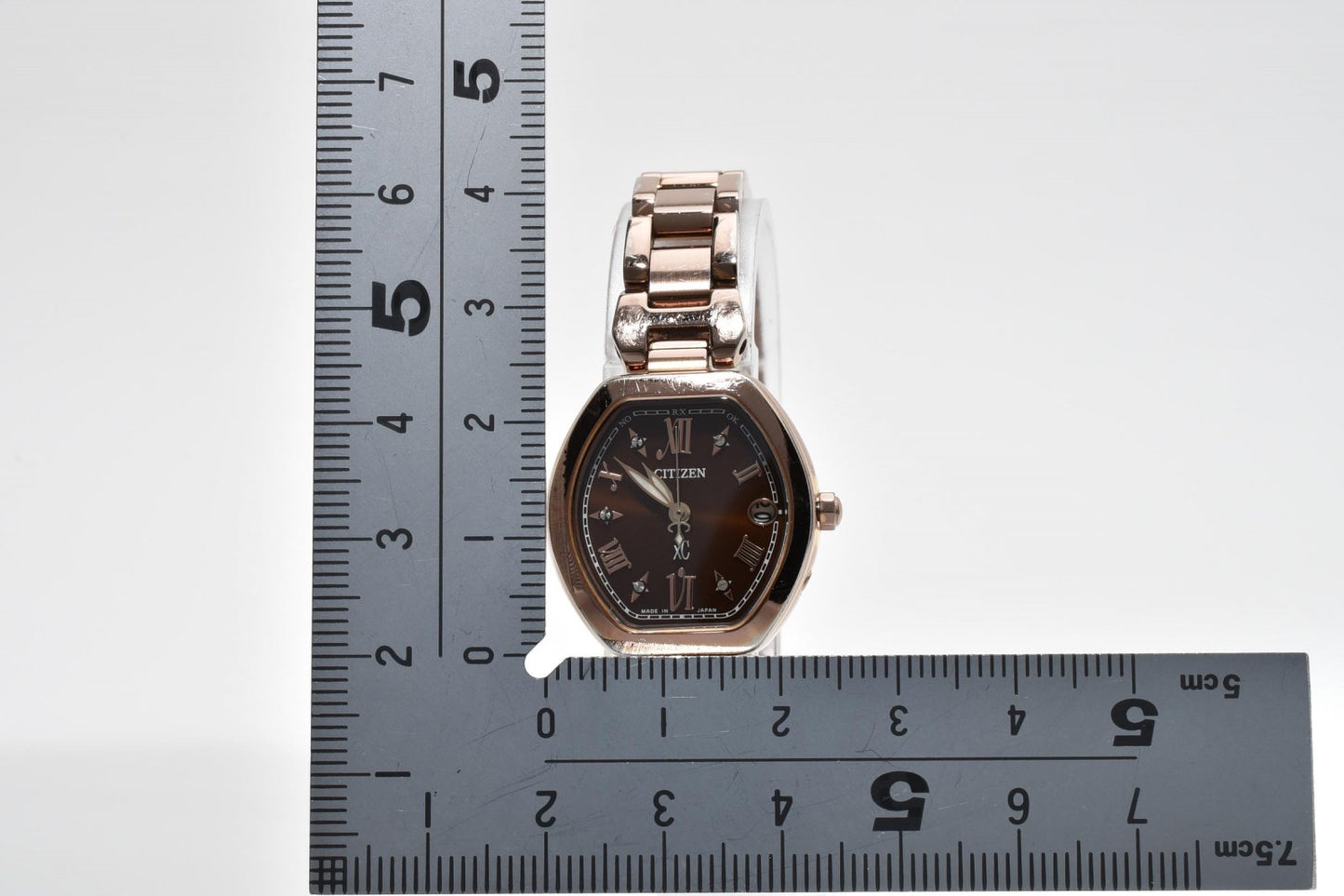 シチズン CITIZEN XC H058-T019129 エコドライブ 電波ソーラー レディース腕時計 ピンクゴールド ブラウン文字盤