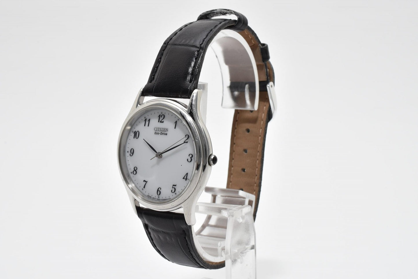 CITIZEN シチズン Eco-Drive E031-K006015CK メンズ腕時計 ソーラー ホワイト文字盤 レザーベルト