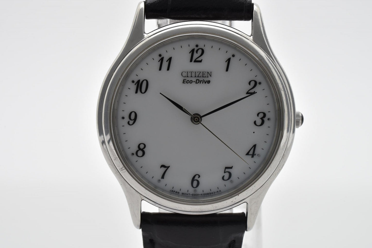 CITIZEN シチズン Eco-Drive E031-K006015CK メンズ腕時計 ソーラー ホワイト文字盤 レザーベルト