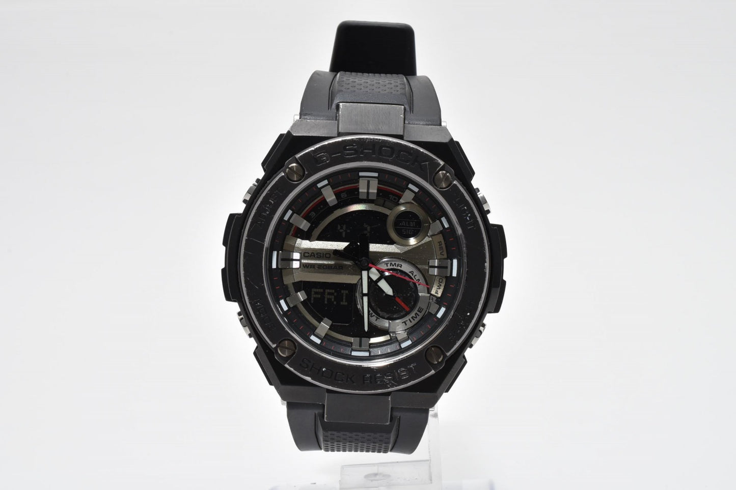 カシオ CASIO G-SHOCK G-STEEL GST-210B メンズ腕時計 タフソーラー アナデジ ブラック Gショック