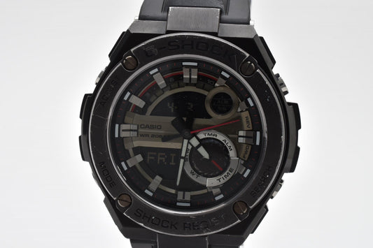 カシオ CASIO G-SHOCK G-STEEL GST-210B メンズ腕時計 タフソーラー アナデジ ブラック Gショック