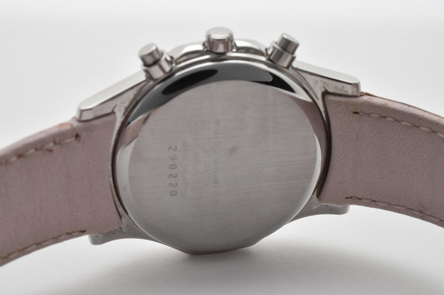 セイコー SEIKO LUKIA 7T92-0BV0 クロノグラフ レディース腕時計 パール文字盤 クオーツ レザーベルト