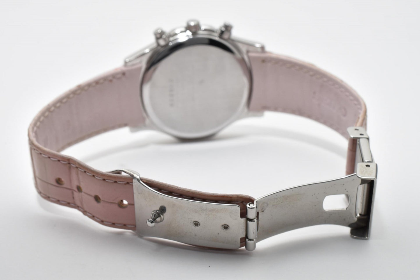 セイコー SEIKO LUKIA 7T92-0BV0 クロノグラフ レディース腕時計 パール文字盤 クオーツ レザーベルト