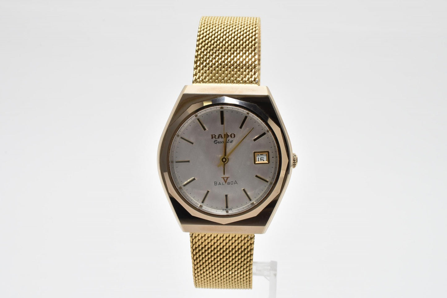 RADO ラドー Balboa バルボア Date レディース 腕時計 ヴィンテージ クオーツ ゴールドカラー シルバー文字盤