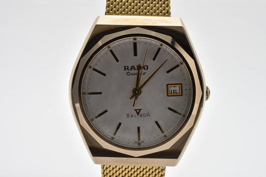 RADO ラドー Balboa バルボア Date レディース 腕時計 ヴィンテージ クオーツ ゴールドカラー シルバー文字盤