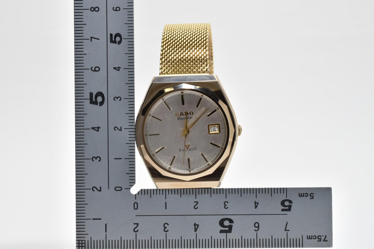 RADO ラドー Balboa バルボア Date レディース 腕時計 ヴィンテージ クオーツ ゴールドカラー シルバー文字盤