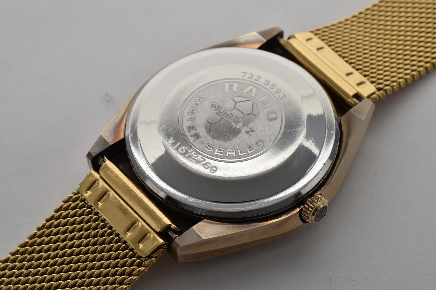 RADO ラドー Balboa バルボア Date レディース 腕時計 ヴィンテージ クオーツ ゴールドカラー シルバー文字盤