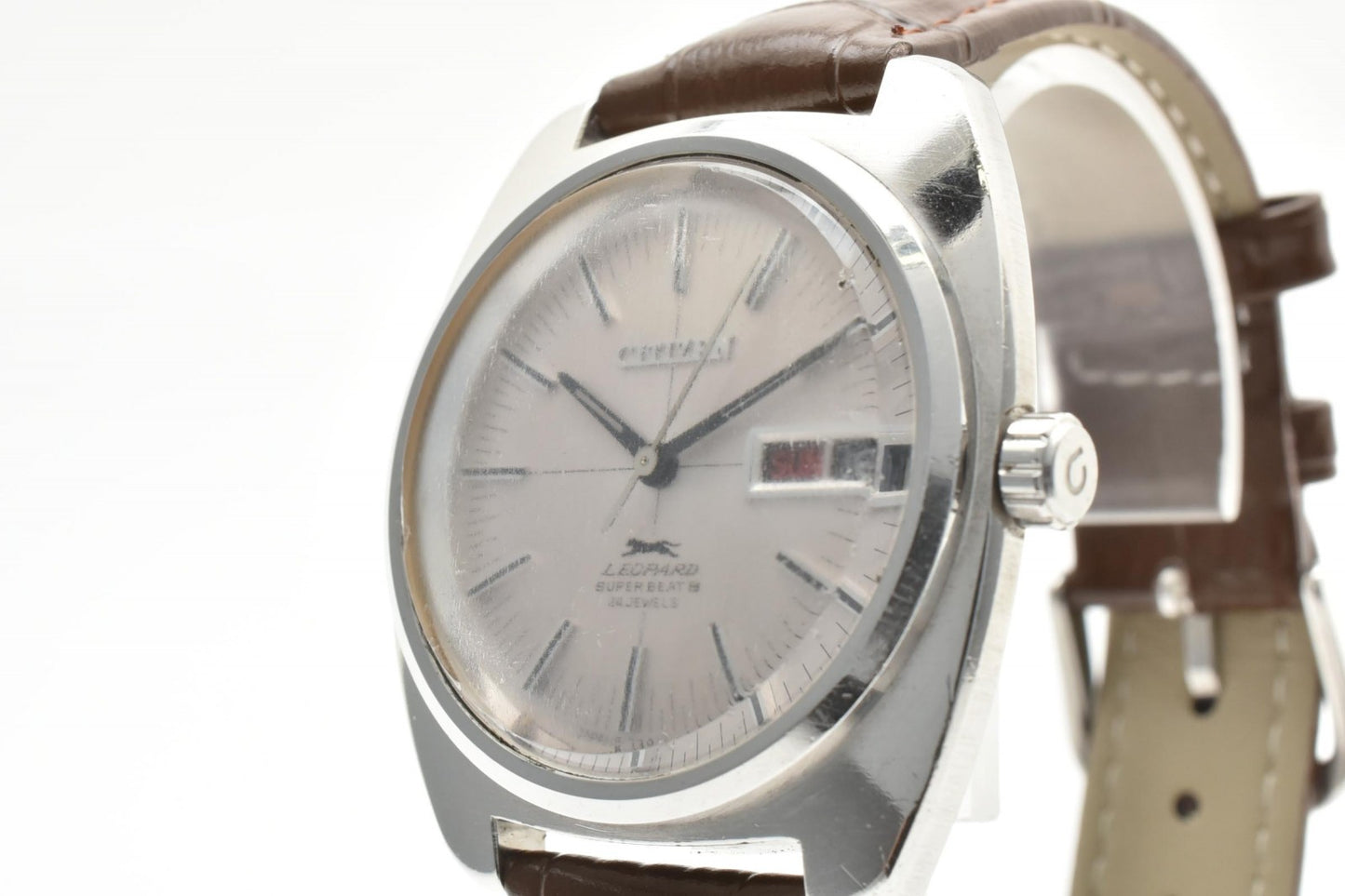 シチズン CITIZEN Leopard Super Beat 4-720539Y メンズ腕時計 自動巻き ハイビート デイデイト