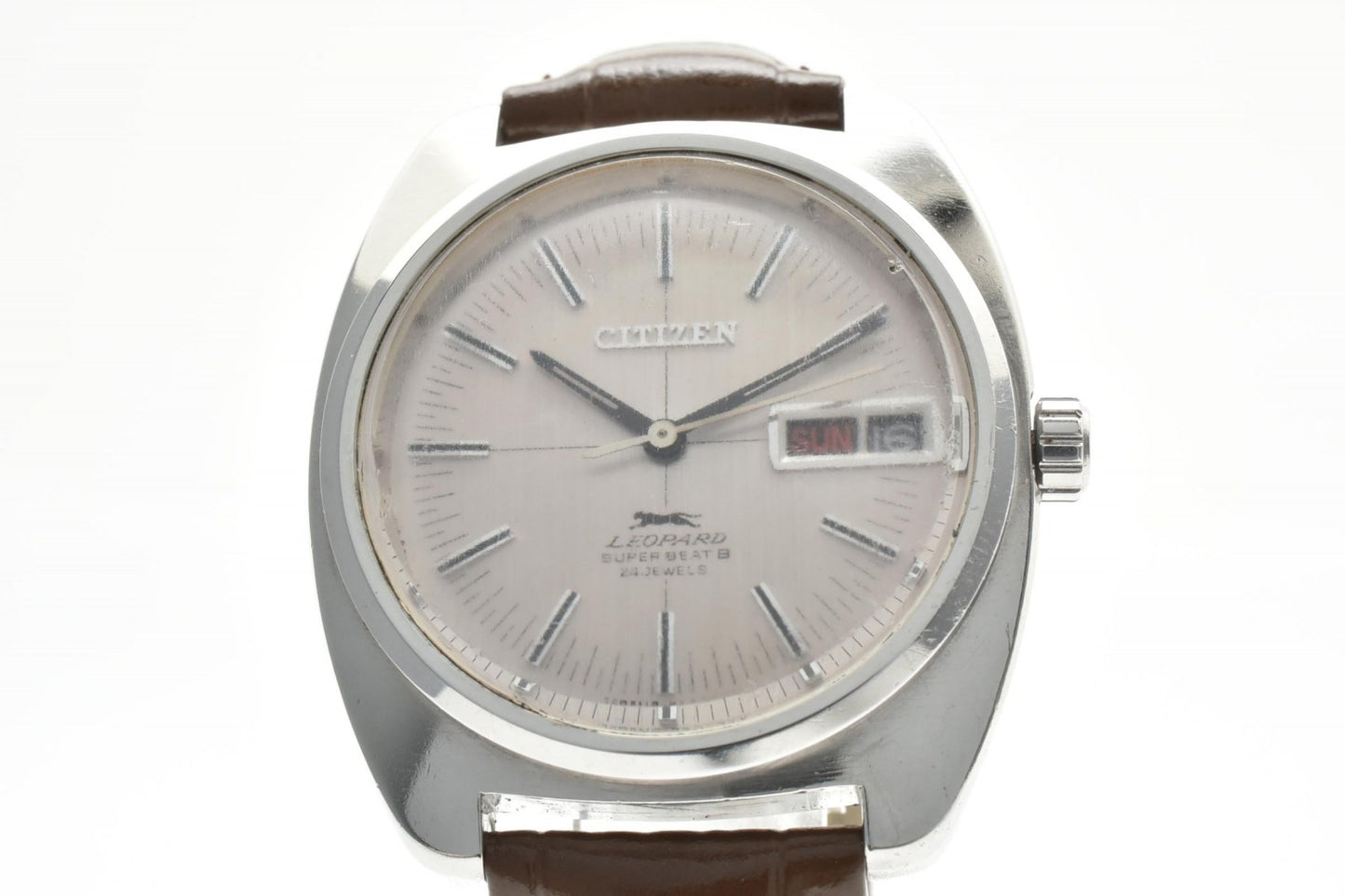 シチズン CITIZEN Leopard Super Beat 4-720539Y メンズ腕時計 自動巻き ハイビート デイデイト