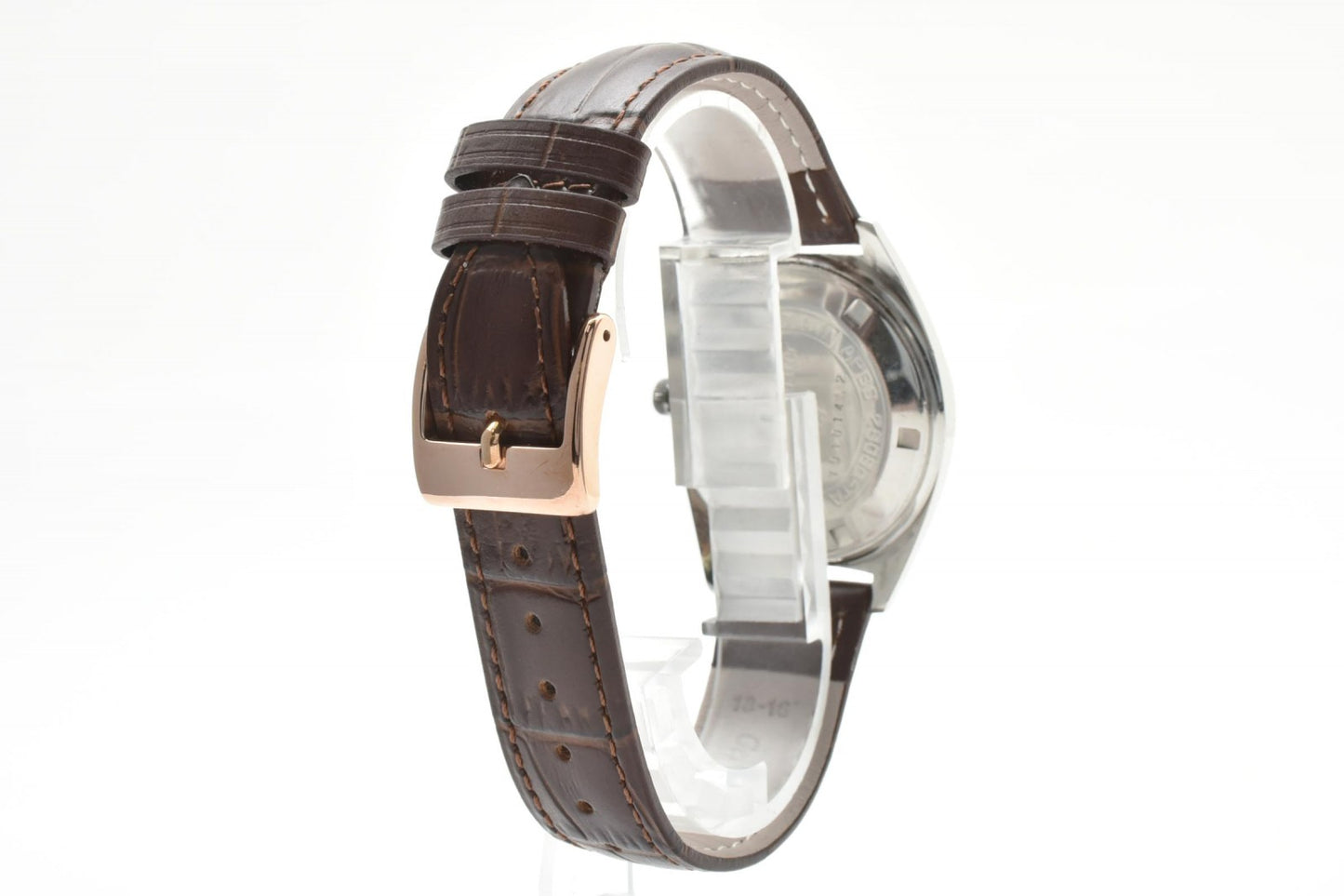 シチズン CITIZEN Compact 21 2806A-TA クオーツ メンズ腕時計 デイデイト シルバー文字盤 レザーベルト