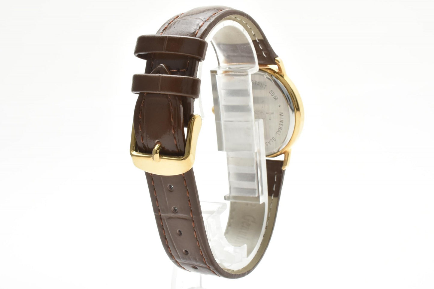 TISSOT C275K クオーツ ドレスウォッチ メンズ腕時計 ホワイト文字盤 GPケース レザーベルト