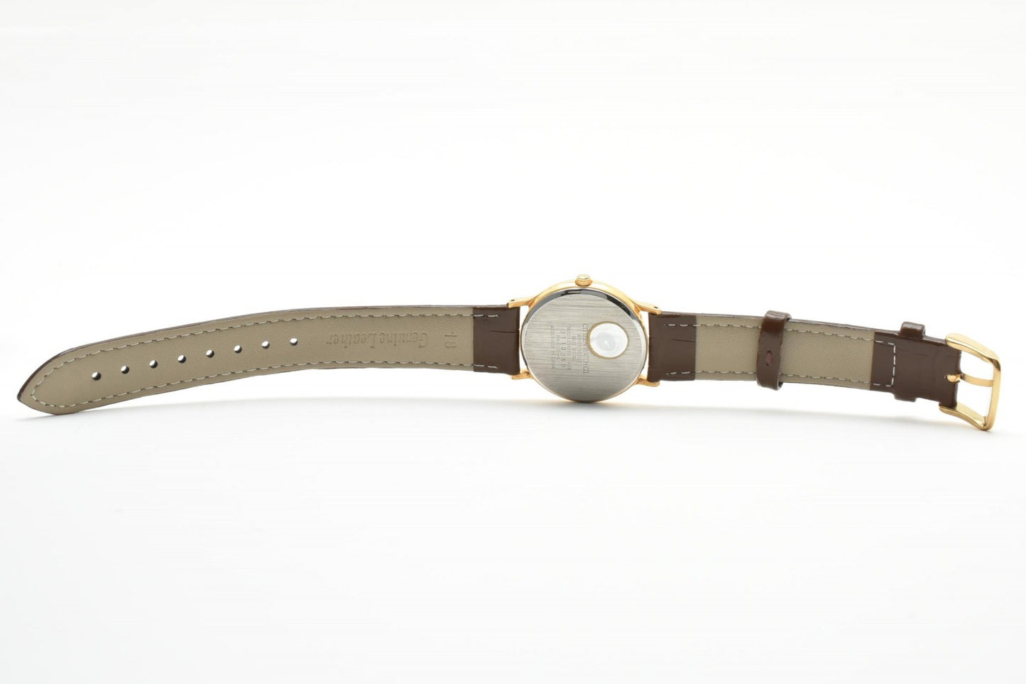 シチズン CITIZEN Free Way 7630-S34286 クオーツ メンズ腕時計 ローマンインデックス ゴールド文字盤 レザーベルト