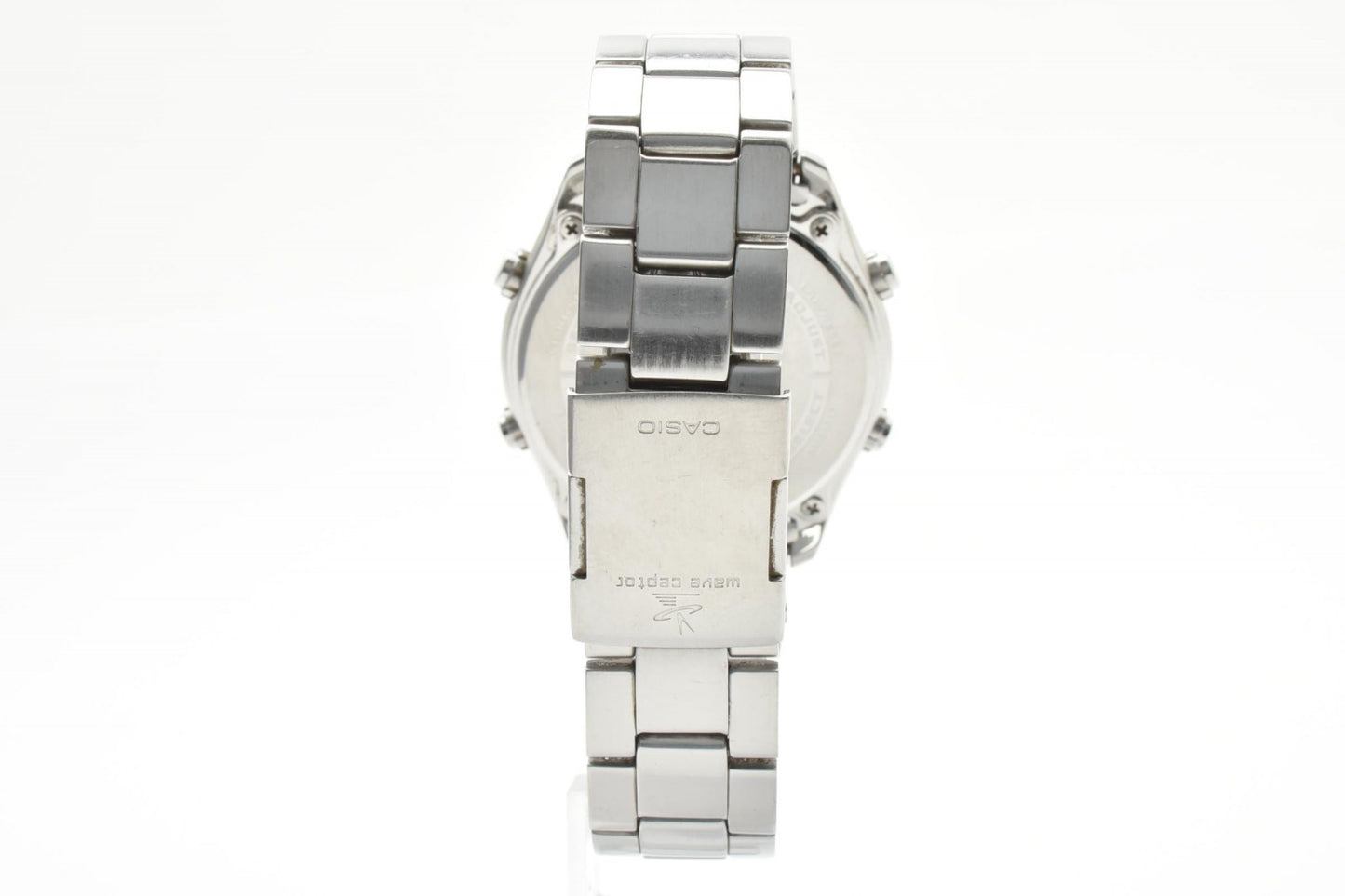 カシオ CASIO Wave Ceptor WVQ-500 電波ソーラー クロノグラフ メンズ腕時計 パープル文字盤 ステンレス