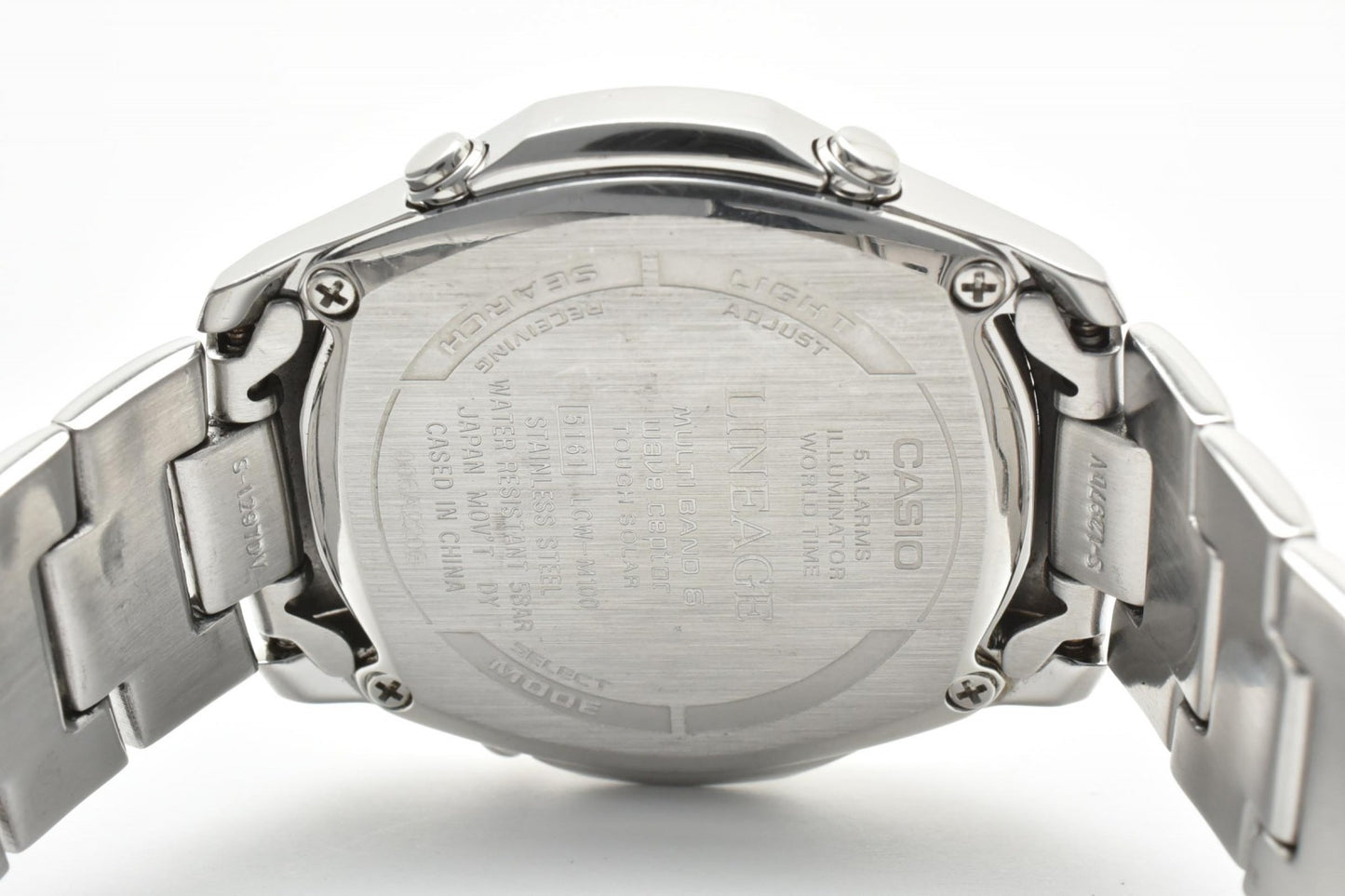 カシオ CASIO Lineage LCW-M100 電波ソーラー メンズ腕時計 アナデジ グレー文字盤 ステンレス