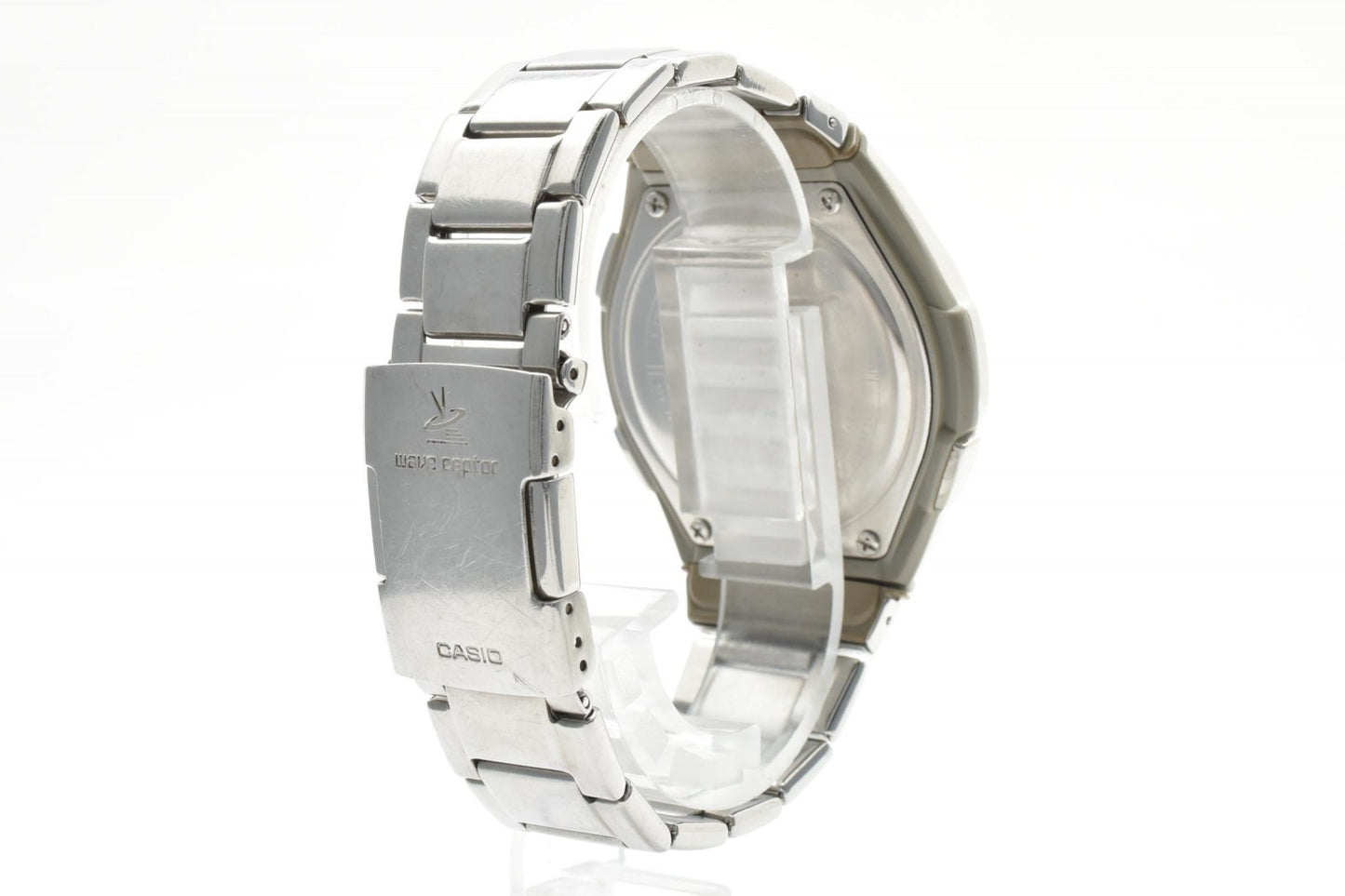 カシオ CASIO Wave Ceptor WVA-M640 電波ソーラー メンズ腕時計 ネイビー文字盤 アナデジ ステンレス