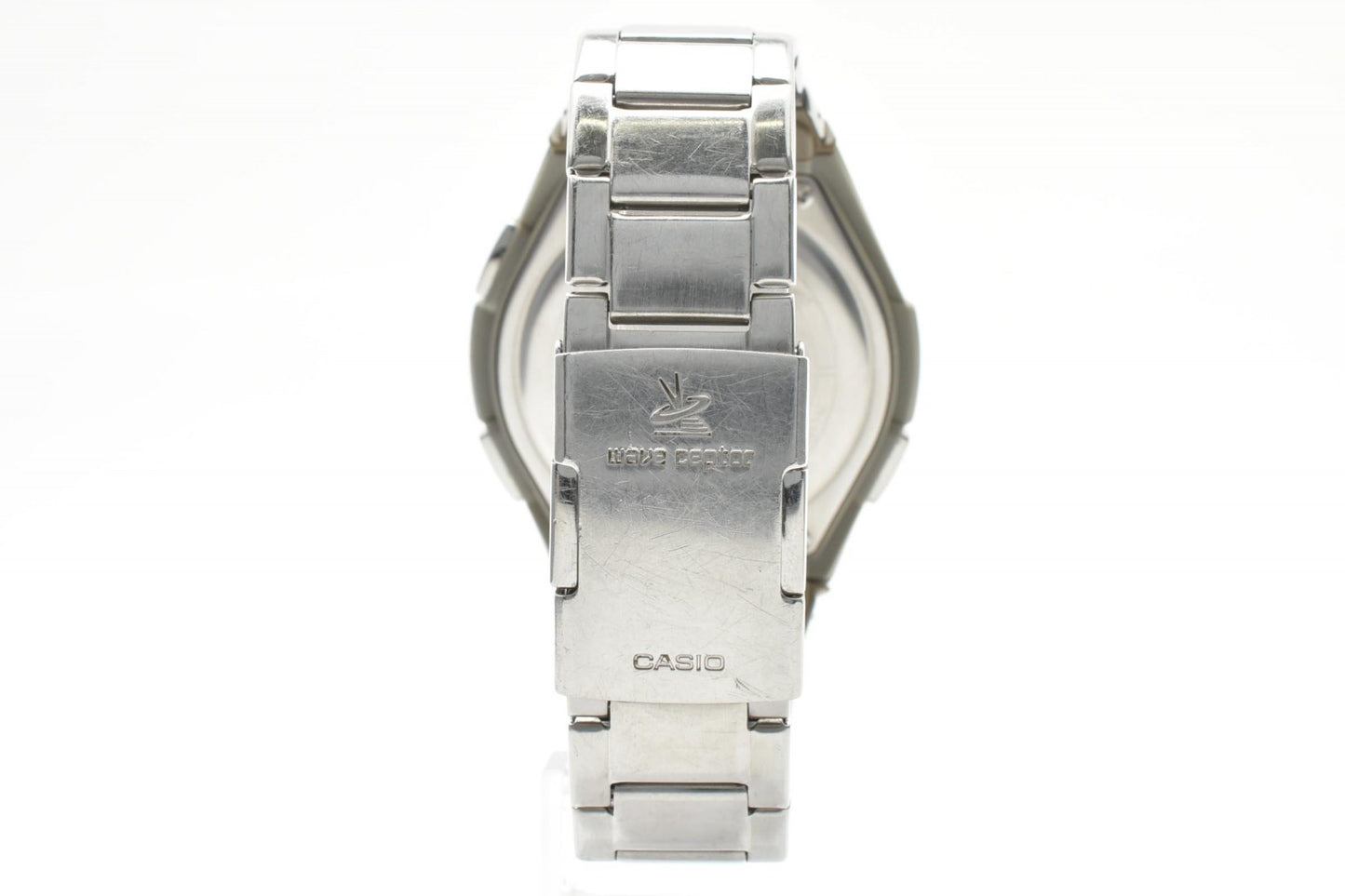 カシオ CASIO Wave Ceptor WVA-M640 電波ソーラー メンズ腕時計 ネイビー文字盤 アナデジ ステンレス