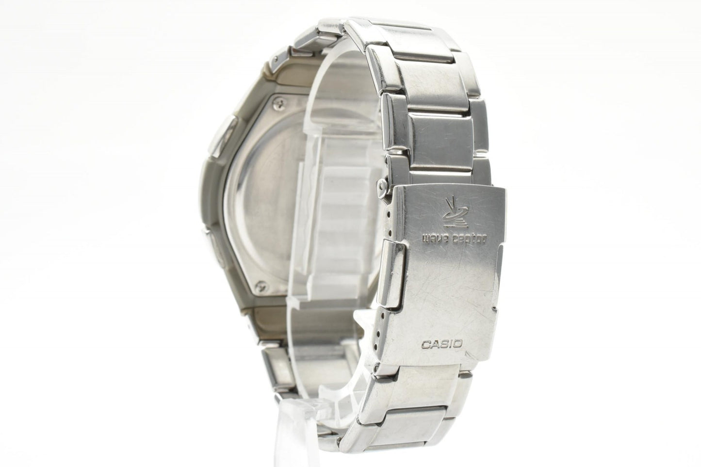 カシオ CASIO Wave Ceptor WVA-M640 電波ソーラー メンズ腕時計 ネイビー文字盤 アナデジ ステンレス