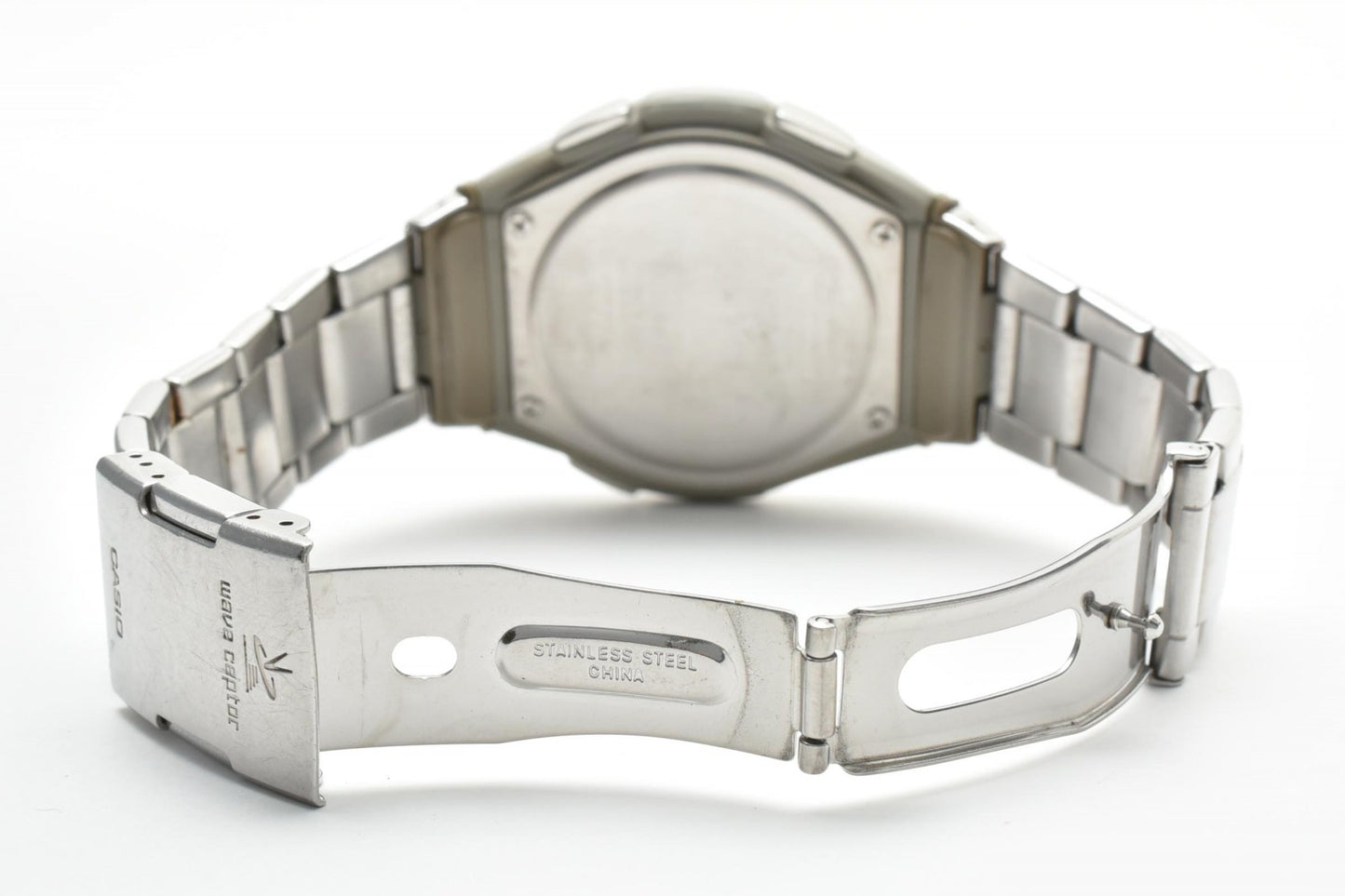 カシオ CASIO Wave Ceptor WVA-M640 電波ソーラー メンズ腕時計 ネイビー文字盤 アナデジ ステンレス