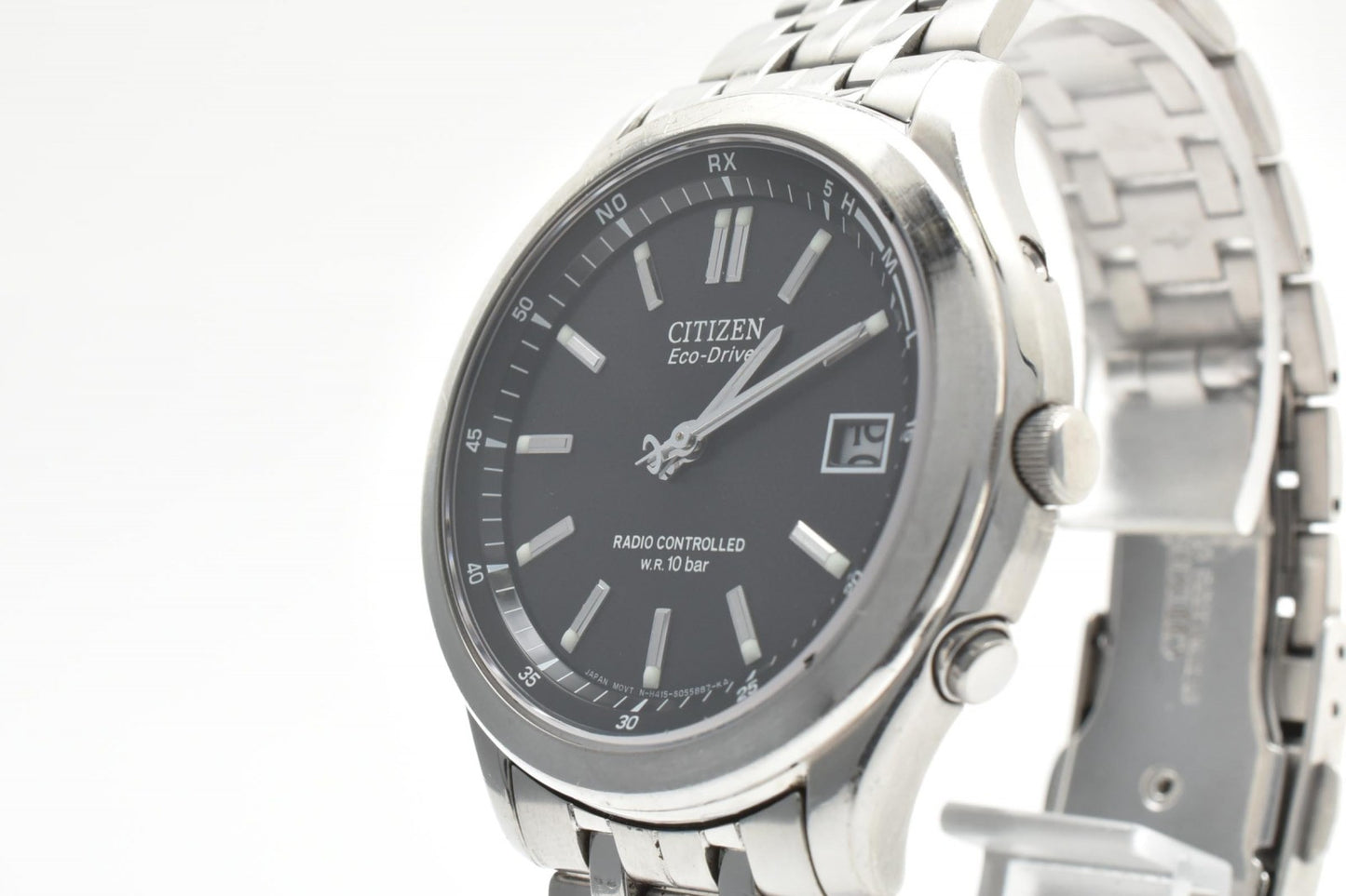 シチズン CITIZEN ATTESA H415-S045495 メンズ腕時計 電波ソーラー エコドライブ ブラック文字盤 アテッサ