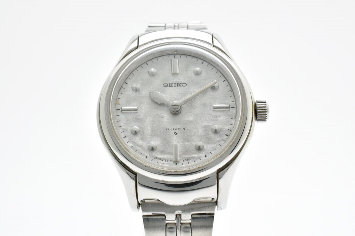 美品 希少 セイコー Seiko 6618-6000 メンズ レディース 腕時計 自動巻き シルバー文字盤 ステンレススチール デイデイト オートマチック ヴィンテージ 1970年代