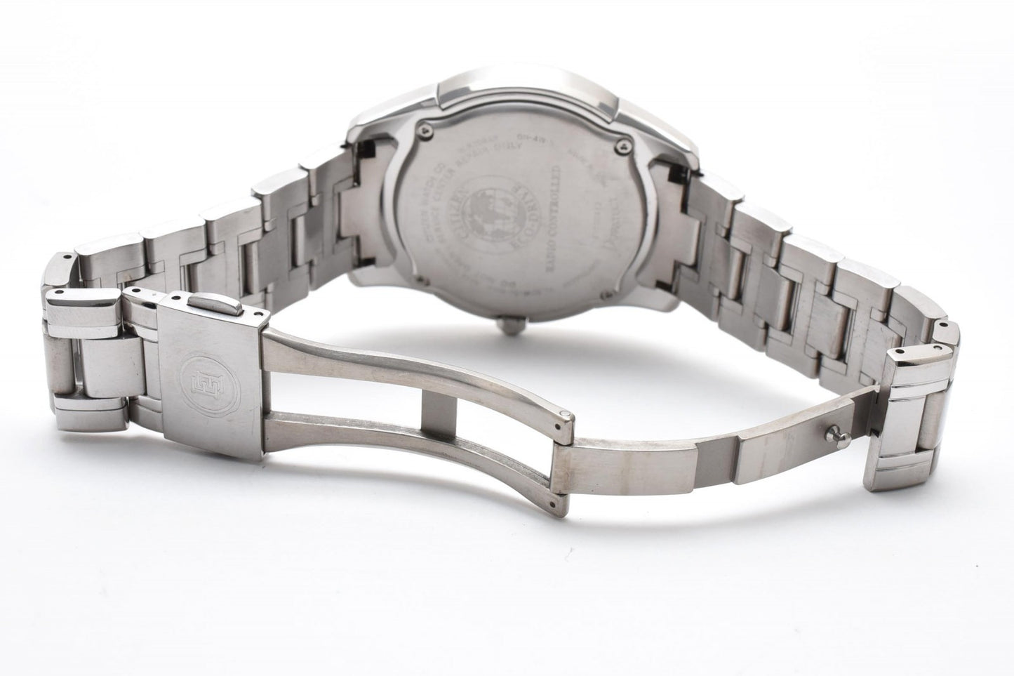 美品 シチズン CITIZEN Exceed H10B-T15620 メンズ腕時計 エコドライブ チタン ブラック文字盤 デイデイト エクシード