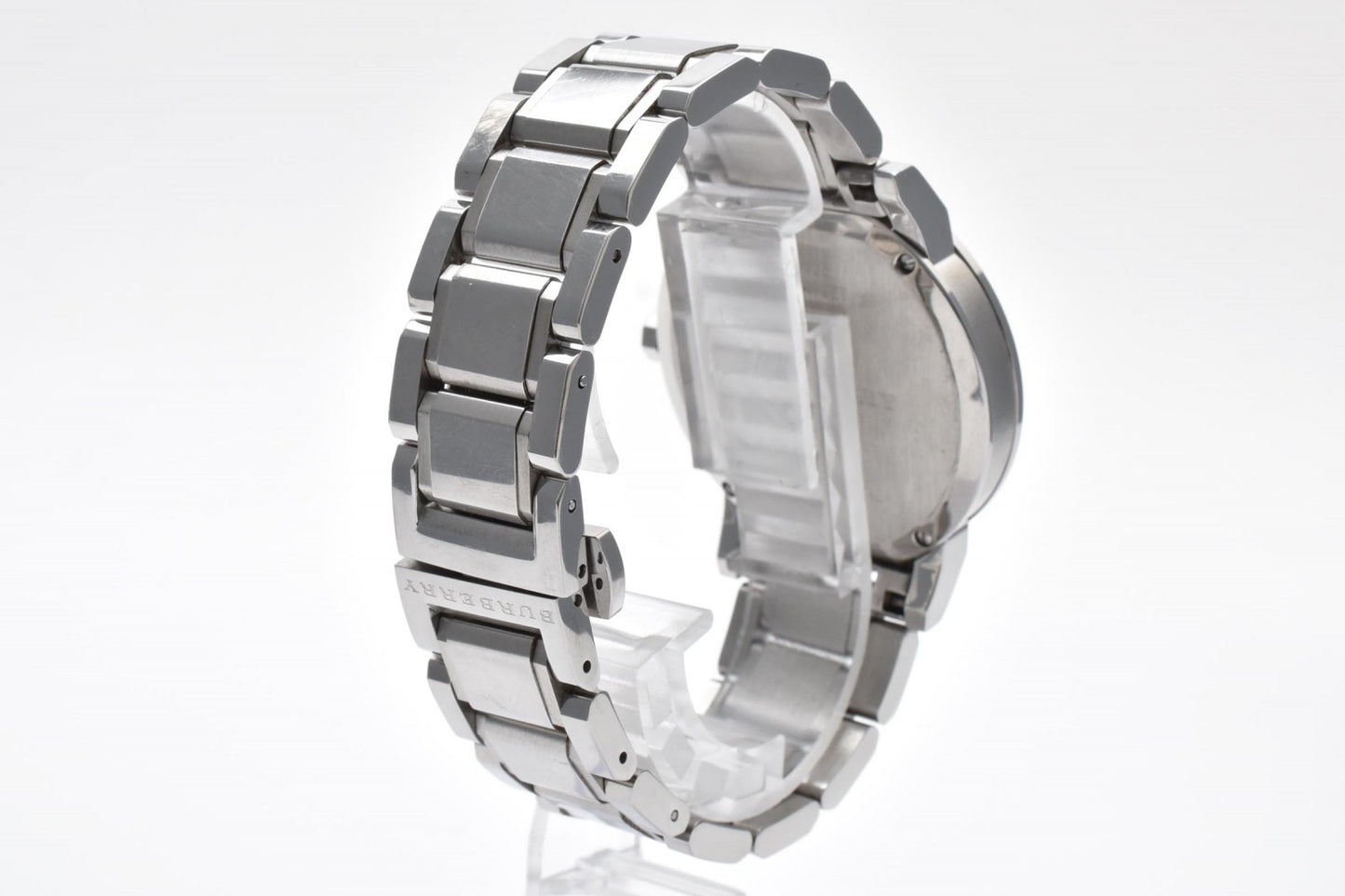 バーバリー Burberry BU9000 メンズ腕時計 シルバー文字盤 デイト表示 ステンレススチール クォーツ ラウンドケース 38mm