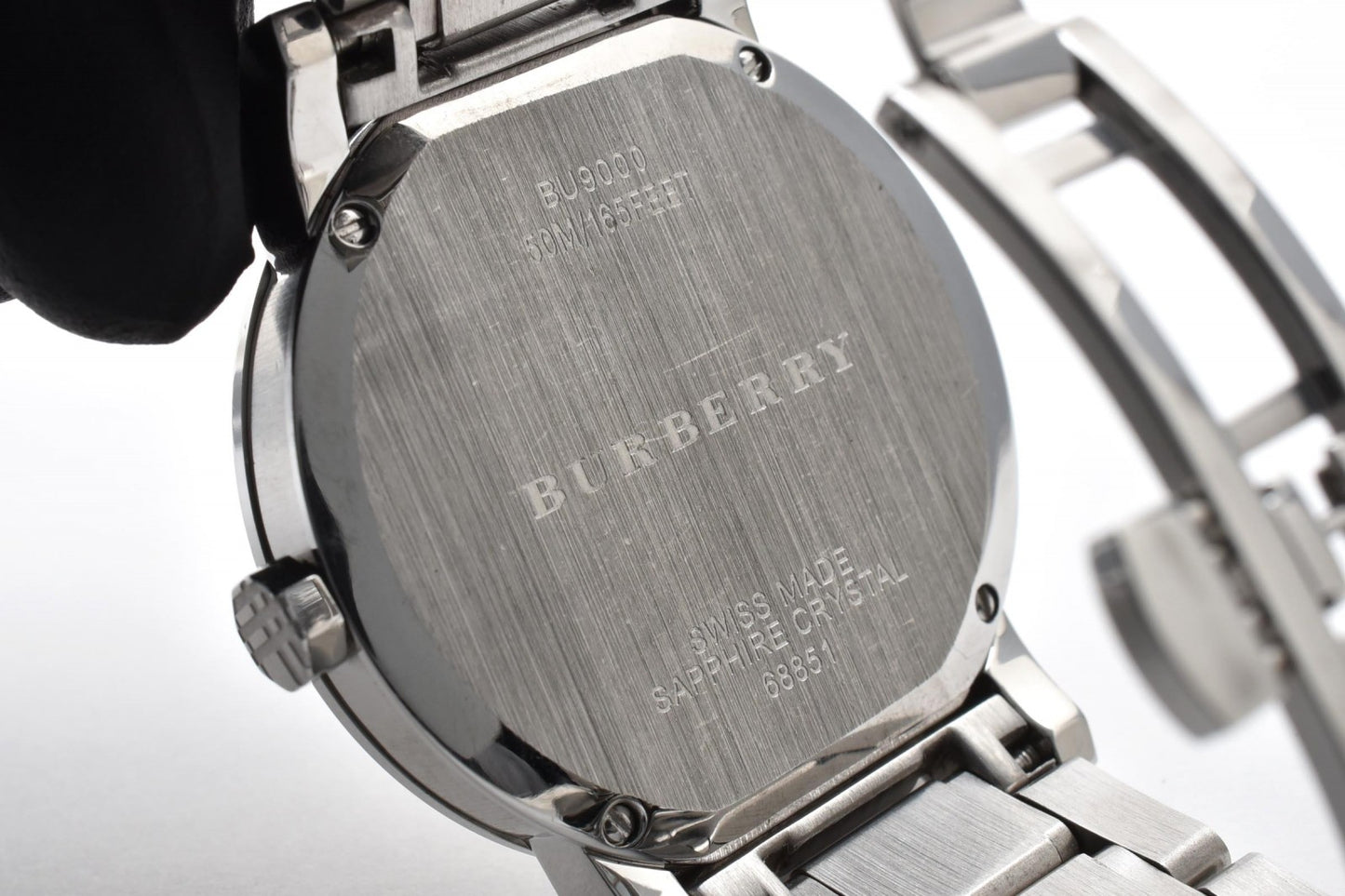 バーバリー Burberry BU9000 メンズ腕時計 シルバー文字盤 デイト表示 ステンレススチール クォーツ ラウンドケース 38mm