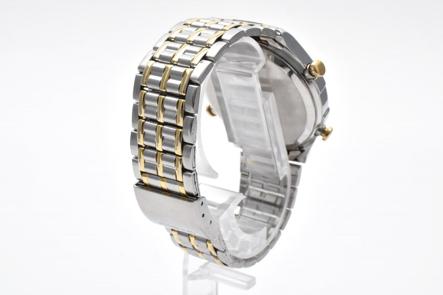 カシオ Casio AW-600 アナデジ メンズ腕時計 シルバー文字盤 コンビカラー ステンレススチール クォーツ 多機能表示 ヴィンテージ 1990年代 2000年代