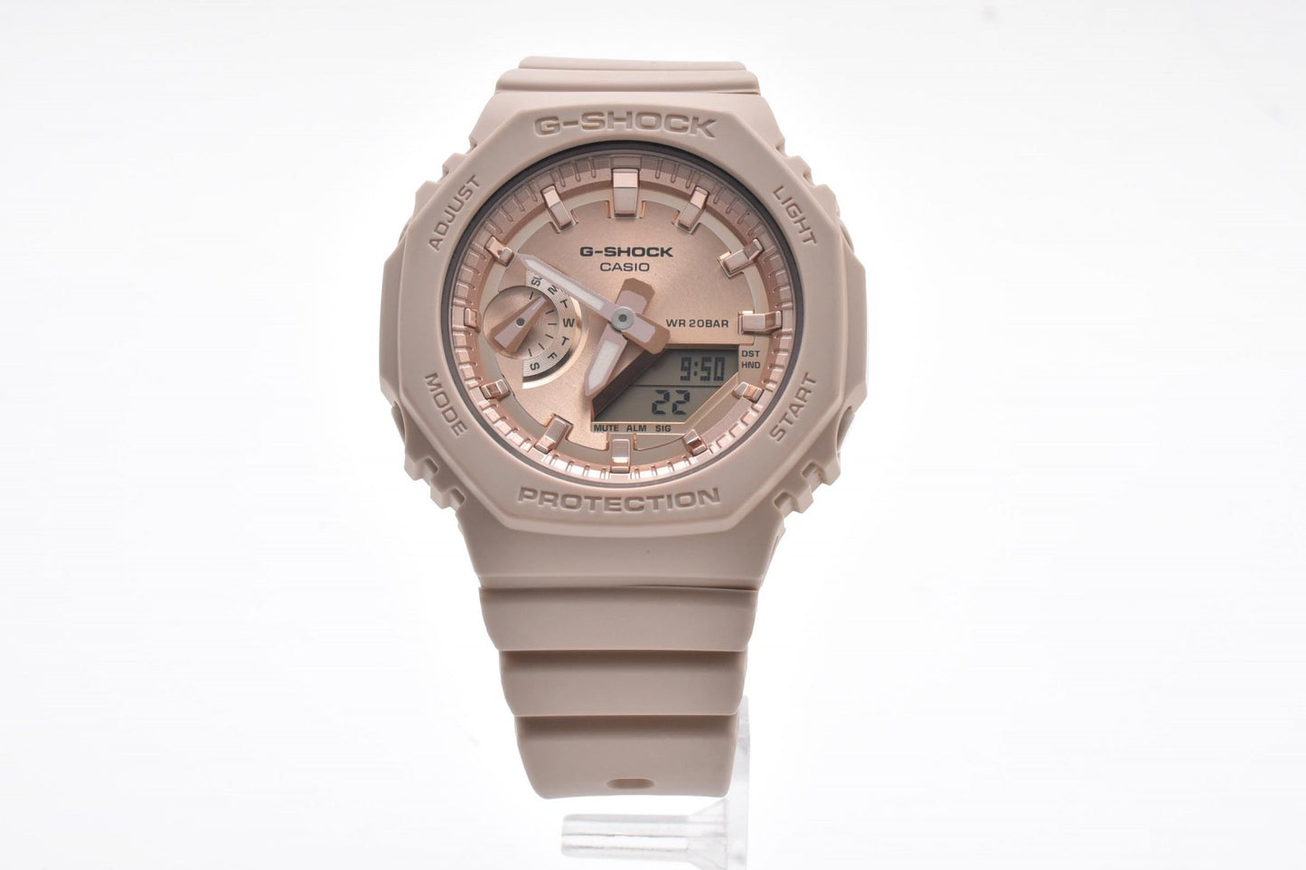 カシオ Casio G-SHOCK GMA-S2100 レディース腕時計 ミッドサイズ アナデジ ピンクゴールド文字盤 樹脂ケース 樹脂ベルト 耐衝撃構造 2020年代