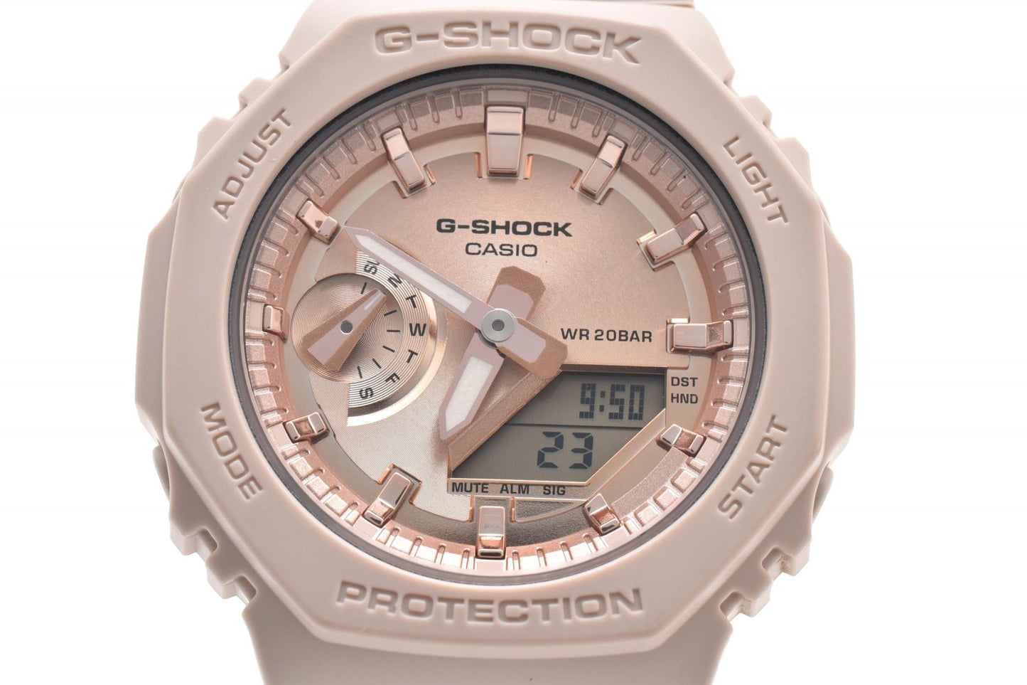 カシオ Casio G-SHOCK GMA-S2100 レディース腕時計 ミッドサイズ アナデジ ピンクゴールド文字盤 樹脂ケース 樹脂ベルト 耐衝撃構造 2020年代
