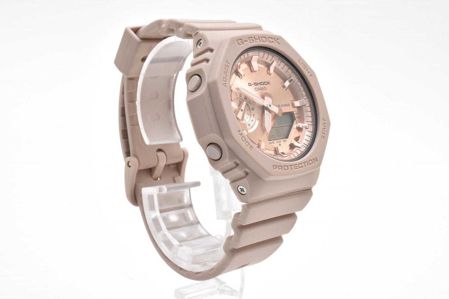 カシオ Casio G-SHOCK GMA-S2100 レディース腕時計 ミッドサイズ アナデジ ピンクゴールド文字盤 樹脂ケース 樹脂ベルト 耐衝撃構造 2020年代