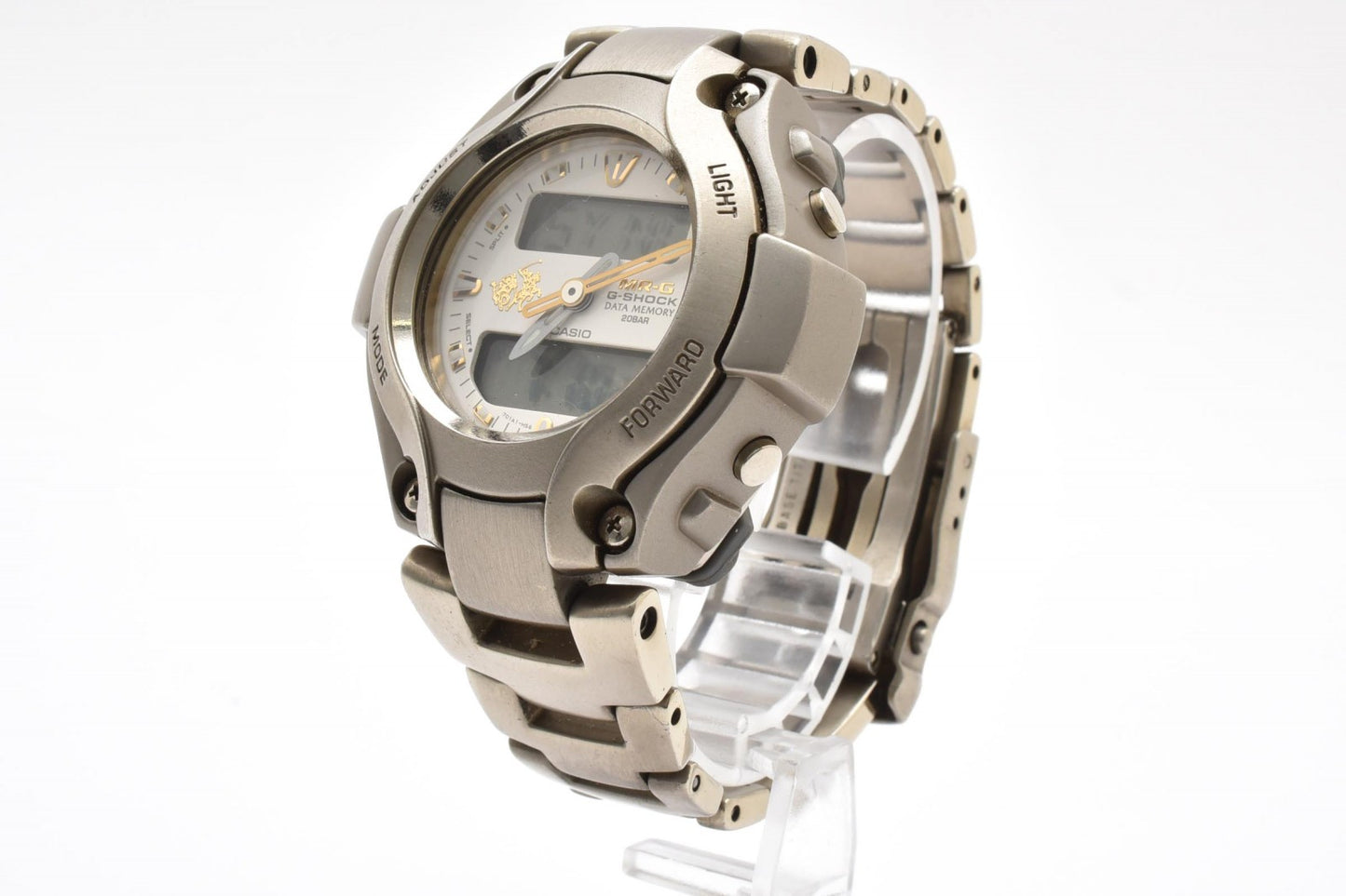 カシオ Casio G-SHOCK MR-G MRG-130 ラルフローレン コラボ メンズ腕時計 チタン アナデジ アイボリー文字盤 MR-Gシリーズ ヴィンテージ 1990年代